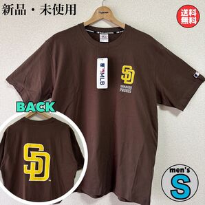 新品 MLB パドレス Padres 刺繍 Tシャツ バックプリント Sサイズ 半袖Tシャツ