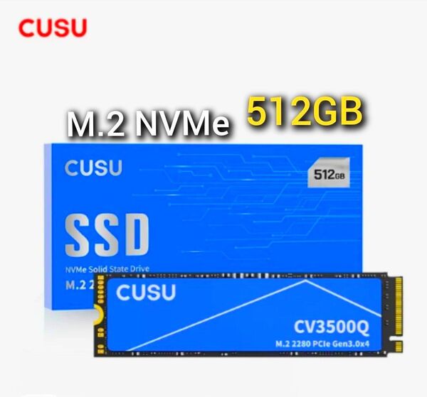 SSD 512GB CUSU CV3500Q M.2 NVMe PCIe3.0 x4新品未使用