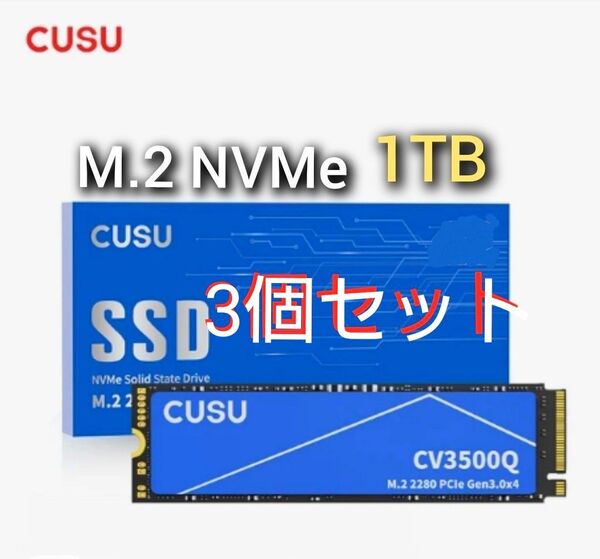 SSD 1TB CUSU CV3500Q M.2 NVMe PCIe3.0 x4 新品未使用 3個セット