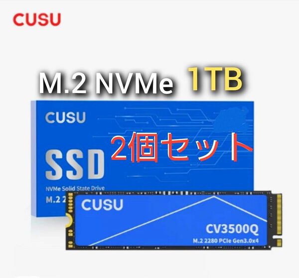 SSD 1TB CUSU CV3500Q M.2 NVMe PCIe3.0 x4 新品未使用 2個セット