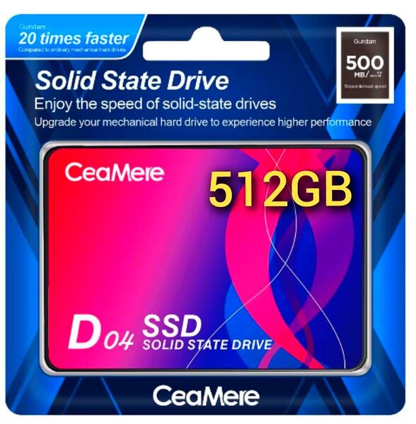SSD 512GB CeaMere CMSSDA 2.5インチ パッケージ品 新品