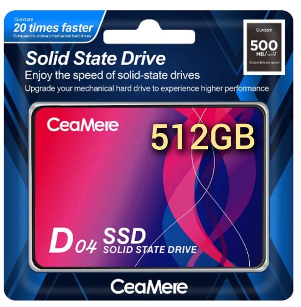SSD 512GB CeaMere CMSSDA 2.5インチ パッケージ品 新品