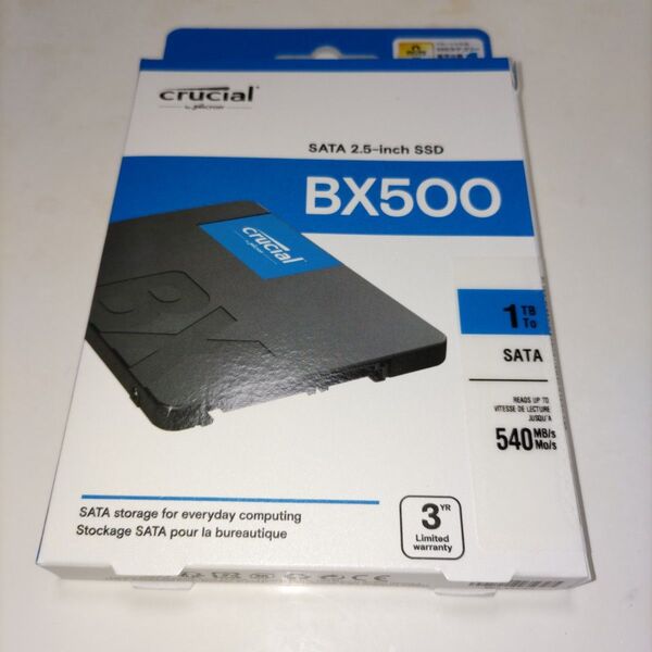 1TB SSD クルーシャル BX500 SATA 2.5インチSSD CT1000BX500SSD1JP 新品未開封
