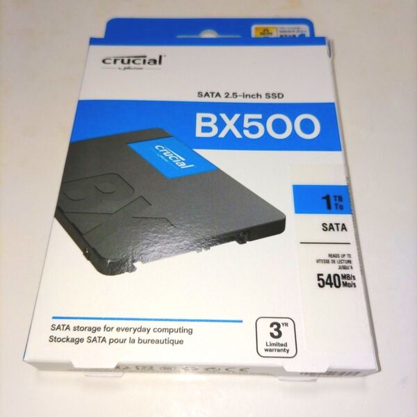 1TB SSD クルーシャル BX500 SATA 2.5インチSSD CT1000BX500SSD1JP 新品未開封