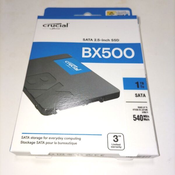 1TB SSD クルーシャル BX500 SATA 2.5インチSSD CT1000BX500SSD1JP 新品未開封