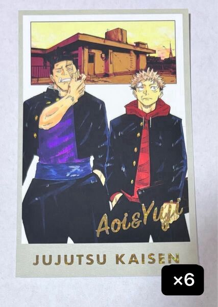 呪術廻戦展 呪術廻戦 芥見下々 メモリアルコレクション カード トレカ 【虎杖悠仁 東堂葵 箔押し カラー】6点セット