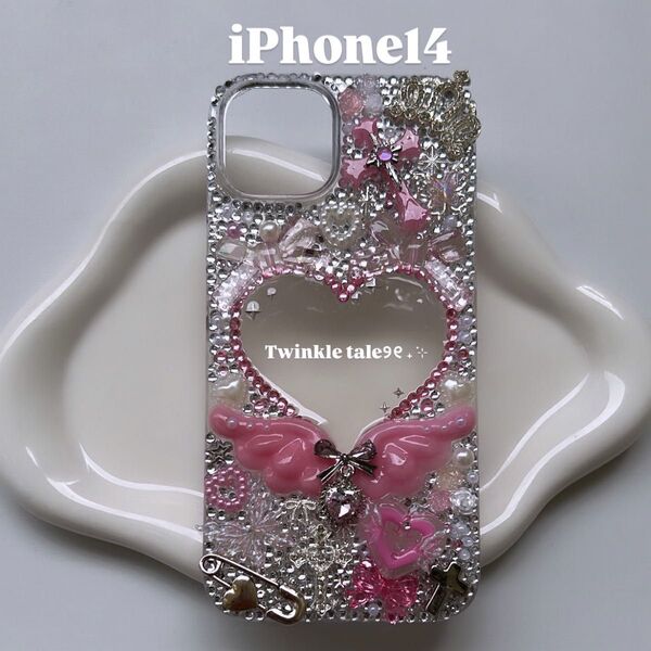 【傷あり値下げ】ハンドメイド デコ電iPhone14ケース