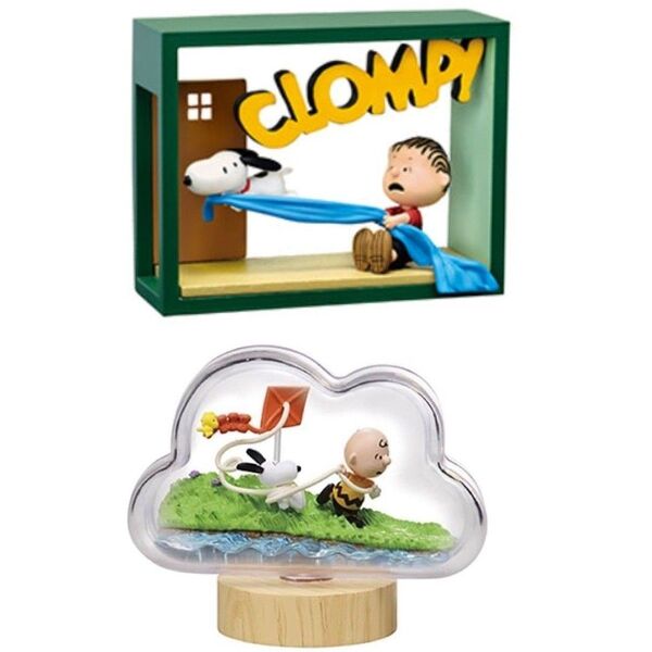 PEANUTS SNOOPY CHARLIE BROWN LINUS スヌーピーピーナッツ ミニフイギュア 2点セット