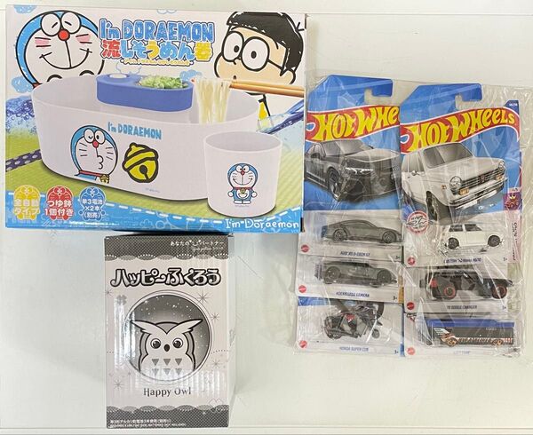 新品タカラトミーハッピーふくろうDORAEMONドラえもん流しそうめん器HotWheelsホットウィールMattelマテルミニカー