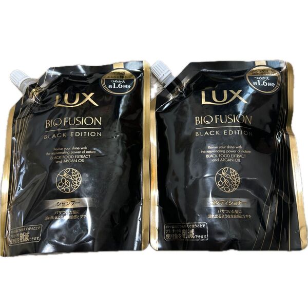 LUX バイオフュージョン ブラックエディション シャンプー&コンディショナー セット(400g+400g)