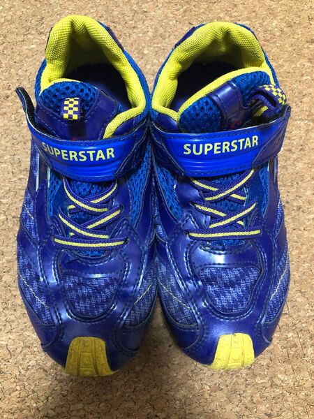 SUPERSTAR スニーカー 青色 マジックテープつき 20.0cm EE