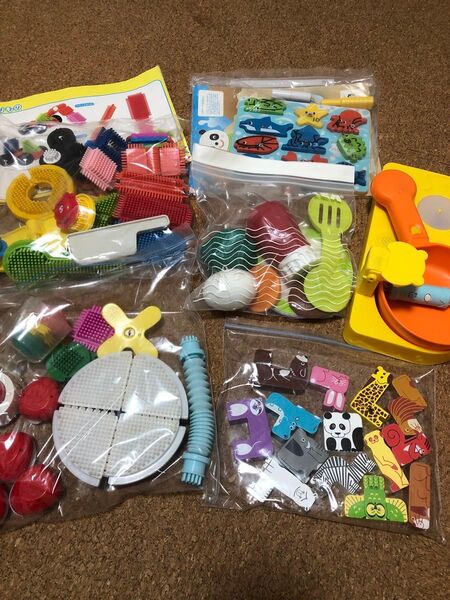 知育玩具セット こどもちゃれんじ ブロック、さかなつり、おままごとセット、パズル