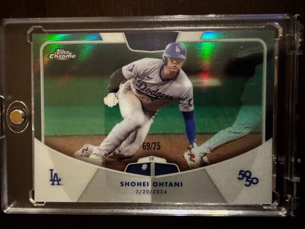 ★75枚限定★ 2024 Topps 50/50 MLB 大谷翔平 SB #1 Chrome パラレル 75シリアル MVP