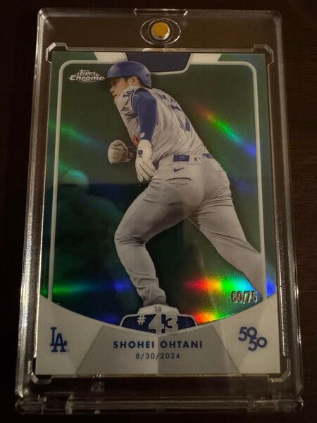 ★75枚限定★ 2024 Topps 50/50 MLB 大谷翔平 SB #43 Chrome パラレル 75シリアル MVP