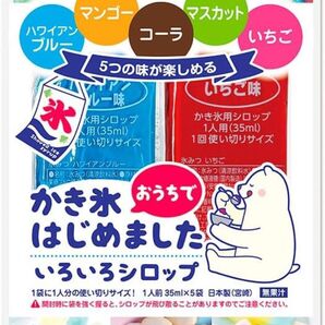 おうちで かき氷 はじめました いろいろ シロップ 使い切りサイズ 各味 35ml × 5種入り