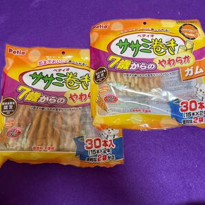 大特価価格!犬のおやつ ペティオササミ巻き7歳からのやわらかガム2袋