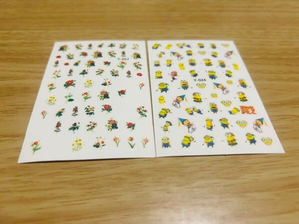 ネイルシール ミニオン お花 ステッカー