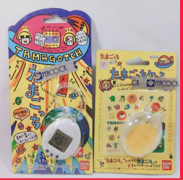 【新品未使用】初代たまごっち 白たま ケース付バンダイ