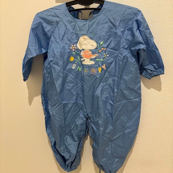 スヌーピー お砂場着 赤ちゃん ブルー 青 95 ベビー