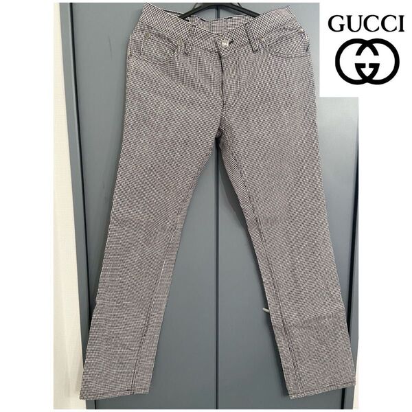 GUCCI グッチ チェックデニムパンツ メンズ/レディース
