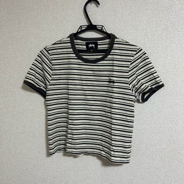 STUSSY Tシャツ ボーダー 半袖 カットソー 古着 ヴィンテージ