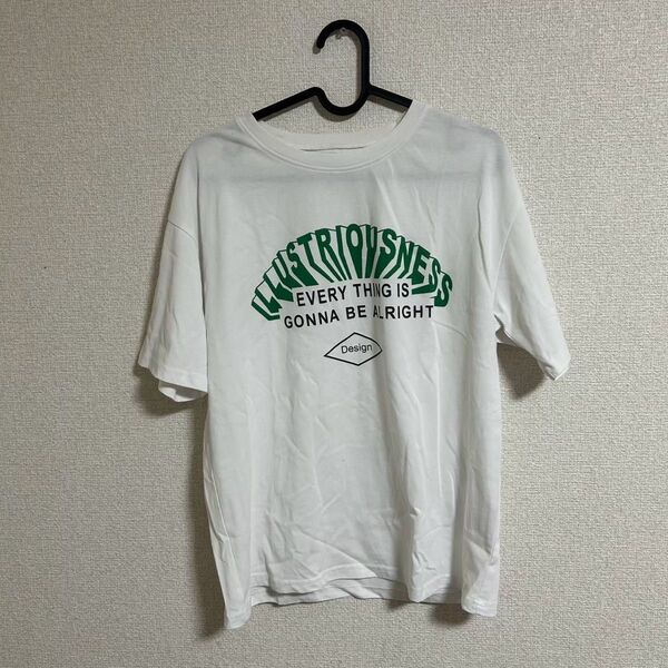 Design プリント 白 ホワイト Tシャツ 半袖