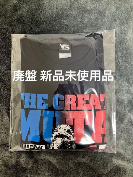 廃盤 新品未使用品 ハードコアチョコレート ザ・グレート・ムタ 忍者頭巾 IGA・ネイビー Tシャツ Lサイズ