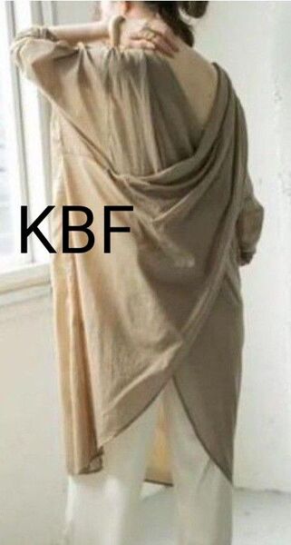 ●月末限定価格●洗濯済み【アーバンリサーチ☆KBF】コットン 春夏用 バッククロス カシュクールワンピース カーキ F