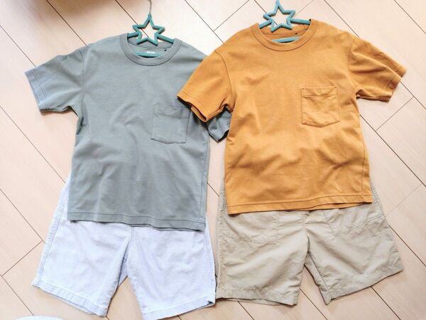 ユニクロ 140 150 上下セット Tシャツ まとめ売り