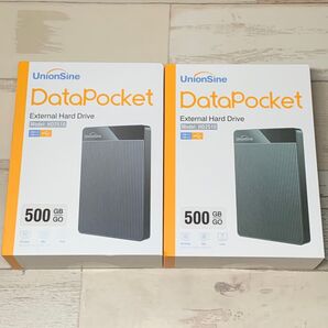 【新品未開封】UnionSine 外付けHDD 500GB 【ブラック】2個セット