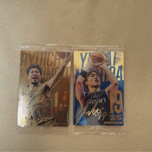 Bリーグカード 岸本選手・西田選手サイン入り+ランダム2枚