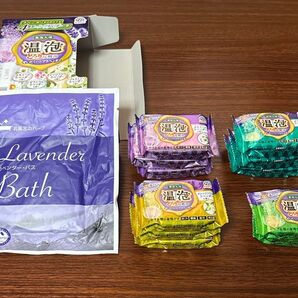 アース製薬 温泡 とろり炭酸湯 ぜいたくハーブラベンダー 4種11個 + カリス成城 ラベンダー・バス ラベンダー 1包付き