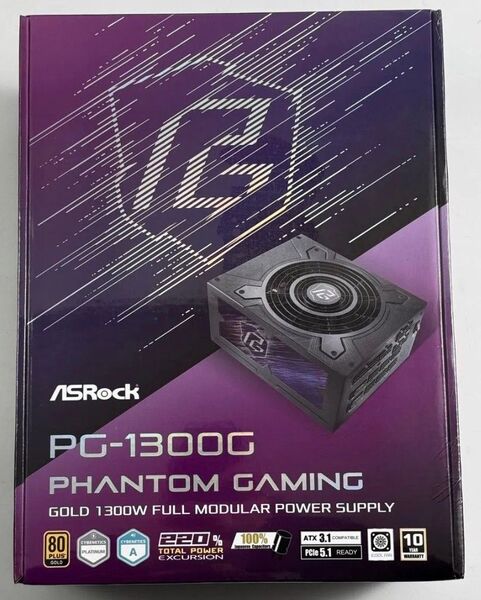 ASRock Gaming PG-1300G 80PLUS GOLD ATX3.1 pcie5.1対応 電源ユニット