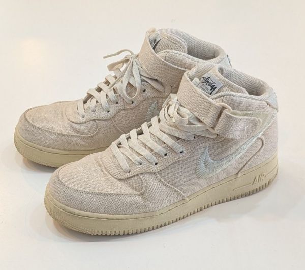 H7700 NIKE × STUSSY ナイキ ステューシー AIR FORCE 1 07 MID SP エアフォースワン ミッド スペシャル スニーカー 28.5cm