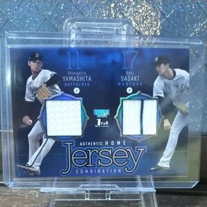 20枚限定 BBM 2024 1st 山下舜平大 佐々木朗希 Authentic Home Jersey Combination
