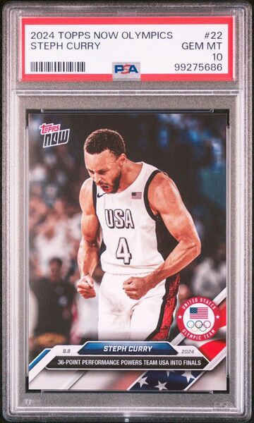PSA10 2024 TOPPS NOW OLYMPICS ステフィン カリー #22