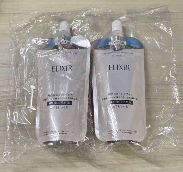 (pa-2) エリクシール 美白化粧水 美白&エイジングケア とてもしっとり 詰め替え用 150ml×2個セット 匿名配送