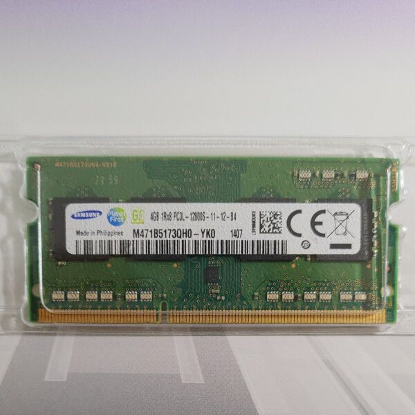 4gb 1rx8 pc3l-12800s-11-12-b4 ノートパソコン用 メモリ