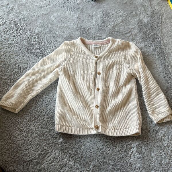 H&M カーディガン アイボリー シンプル 80