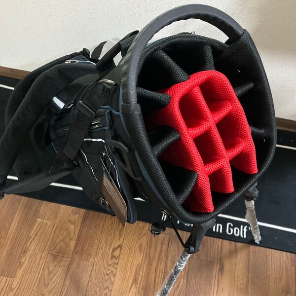 GOOLEX ゴルフ 軽量スタンドバッグ 14分割 ブラック