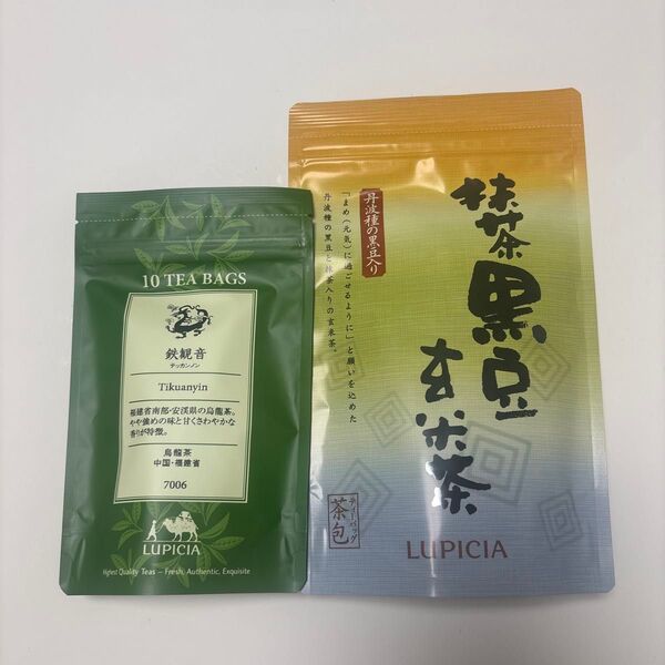【ルピシア】抹茶黒豆玄米茶¥980-+鉄観音¥980- ティーバッグ 2袋セット
