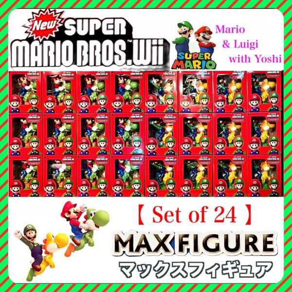 【新品・未開封】24体スーパーマリオブラザーズWiiフィギュア マリオ&