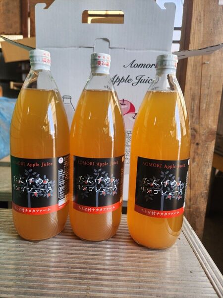 完熟りんごジュース 青森県弘前市農家産直 1L3本入り無添加