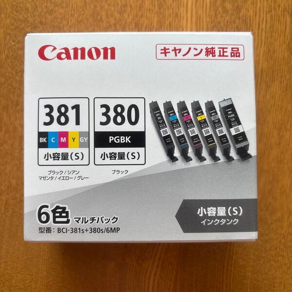 【新品/未使用品】キヤノン Canon 純正インクカートリッジ BCI-381s+380s/6MP(小容量)