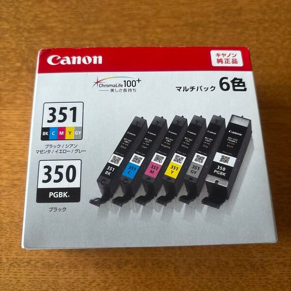 【新品/未使用/期限切れ】Canon キヤノン 純正 インクカートリッジ BCI-351+350/6MP (標準容量)②