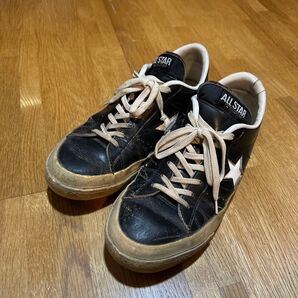 コンバース オールスター レザー CONVERSE ブラック ワンスター