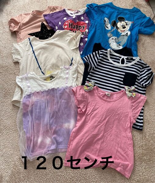 子供服 半袖Tシャツ 120センチ 7枚セット まとめ売り 半袖 Tシャツ 女の子 ディズニー コムサ しまむら