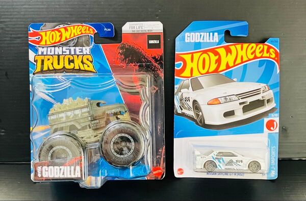 Hot Wheels Nissan Skyline GT-R (R32)&モンスタートラック ゴジラ・ホットウィール