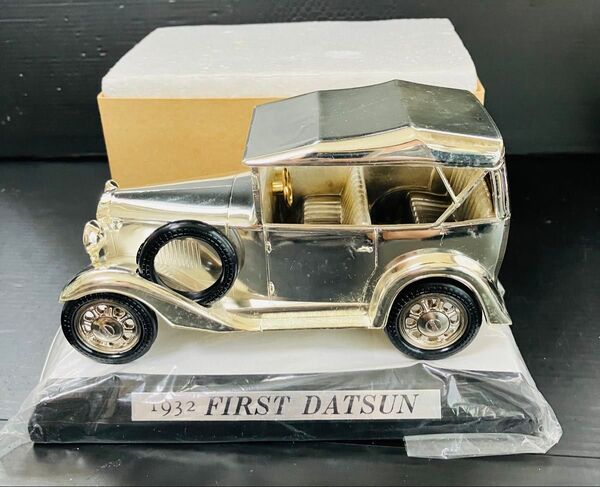 1932 FIRST DATSUN モデル ノベルティ品 置物 真鍮製 NISSAN 日産 ミニカー 全長約 15cm 台座付