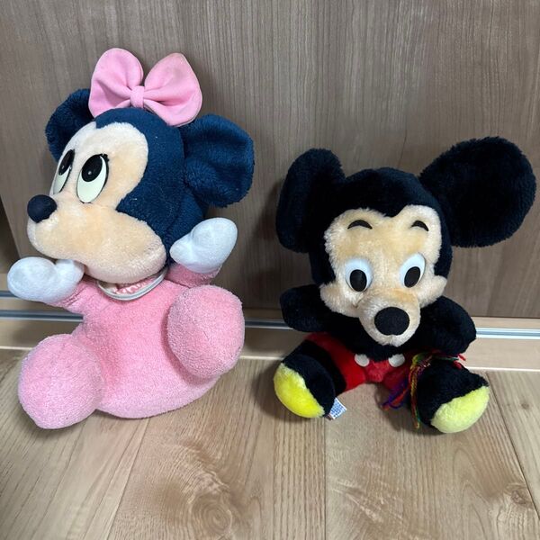 ミッキーマウス&ミニーマウス ぬいぐるみ 2個セット